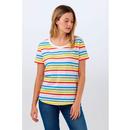 Sylvie SUGARHILL Retro 70s Rainbow Stripe T-Shirt