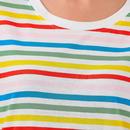 Sylvie SUGARHILL Retro 70s Rainbow Stripe T-Shirt