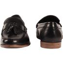 LAMBRETTA Men's Retro Mod Tassel Loafers (Black)