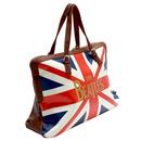 the beatles union jack overnight bag red white blue