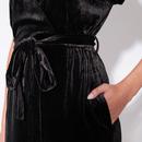 Tiffany Louche London Retro Velvet Jumpsuit Black
