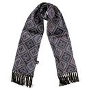 Tootal 60s Mod Ace of Spades Silk Scarf in Black