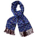 Tootal Bolton Lancashire Rose Silk Scarf in Royal Blue TV5917 124