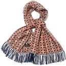 Tootal Ditsy Floral Fringed Scarf in Salmon TB9212 150