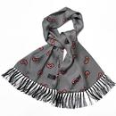 Tootal Dogtooth Paisley Silk Scarf in Black TV5910 416