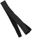 TOOTAL Retro 1960s Mod Silk Knitted Dot Tie BLACK
