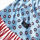 Tootal Mod Target Retro 60s Silk Fringed Scarf Sky