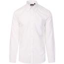 TOOTAL Mod Plain White Button Down Oxford Shirt