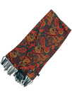 TOOTAL 1960s Retro Mod Floral Paisley Silk Scarf
