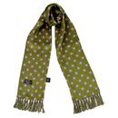 Tootal Scarves Retro 1960s Mod Target Roundel Print Silk Scarf in Olive