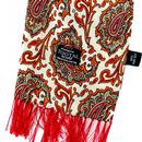 TOOTAL Retro Large Paisley Butterscotch Silk Scarf