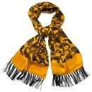 Tootal Gold Paisley Border Silk Scarf TV922 072