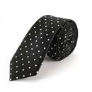 Tootal Retro 60s Mod Silk Polka Dot Tie in Black TL3901 026