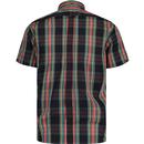 Tootal Mod Slim Fit Black Stewart Tartan S/S Shirt