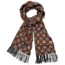 Tootal Tebilized Rayon Circles Fringed Scarf in Bronze TB9215 054