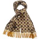 Tootal Wheel Design Silk Scarf in Golden Apricot TV4911 673