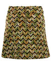 TRAFFIC PEOPLE Retro 70s Woven A-Line Mini Skirt 