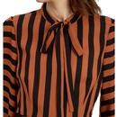 Audrey TRAFFIC PEOPLE Retro 70s Stripe Midi Dress