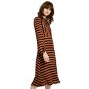 Audrey TRAFFIC PEOPLE Retro 70s Stripe Midi Dress