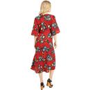 Blithe TRAFFIC PEOPLE Retro 60s Summer Dress Red