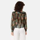 Maisie TRAFFIC PEOPLE Feather Print Retro Blouse