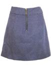 TRAFFIC PEOPLE Retro 60s Mod Weave Mini Skirt