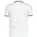 Trojan Three Colour Mod Tipped Pique Polo Shirt W
