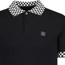 Trojan 2Tone Chequerboard Trim Pique Polo Shirt