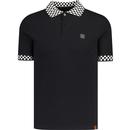 Trojan 2Tone Chequerboard Trim Pique Polo Shirt