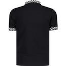 Trojan 2Tone Chequerboard Trim Pique Polo Shirt B