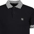 Trojan 2Tone Chequerboard Trim Pique Polo Shirt B