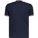 Trojan 3 Colour Tipped Sleeve Stripe Pique Tee N