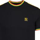 Trojan 3 Colour Tipped Sleeve Stripe Pique Tee B