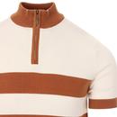 TROJAN RECORDS Knitted Chest Stripe Cycling Top E