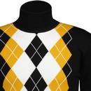 TROJAN RECORDS Mod Argyle Knitted Roll Neck B