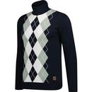 TROJAN RECORDS Mod Argyle Knitted Roll Neck N
