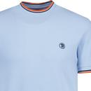 Trojan Twin Tipped Retro Ringer T-shirt in Powder