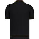 Trojan Basketweave Tipped 1/4 Zip Mod Polo Shirt B