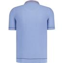 Trojan Basketweave Tipped 1/4 Zip Mod Polo Shirt S