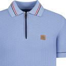 Trojan Basketweave Tipped 1/4 Zip Mod Polo Shirt S