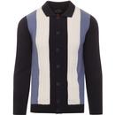 TROJAN RECORDS 60s Mod Cable Knit Polo Cardigan N