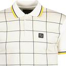 Trojan Retro Mod Jacquard Check Panel Polo Shirt E