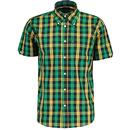 Trojan Mod Plaid Check Button Down Shirt in Black TC1034