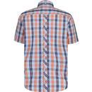 Trojan Windowpane Check Button Down Shirt Powder