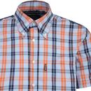 Trojan Windowpane Check Button Down Shirt Powder