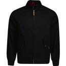 trojan clothing mens harrington zip jacket black