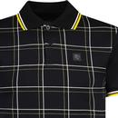 Trojan Retro Jacquard Check Panel Polo Shirt B