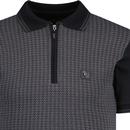 Trojan Textured Houndstooth Jacquard Panel Polo B