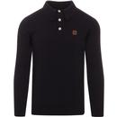 TROJAN RECORDS Men's Mod Knitted Polo Shirt (Navy)