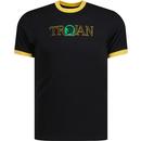 trojan clothing mens outline logo print tshirt black